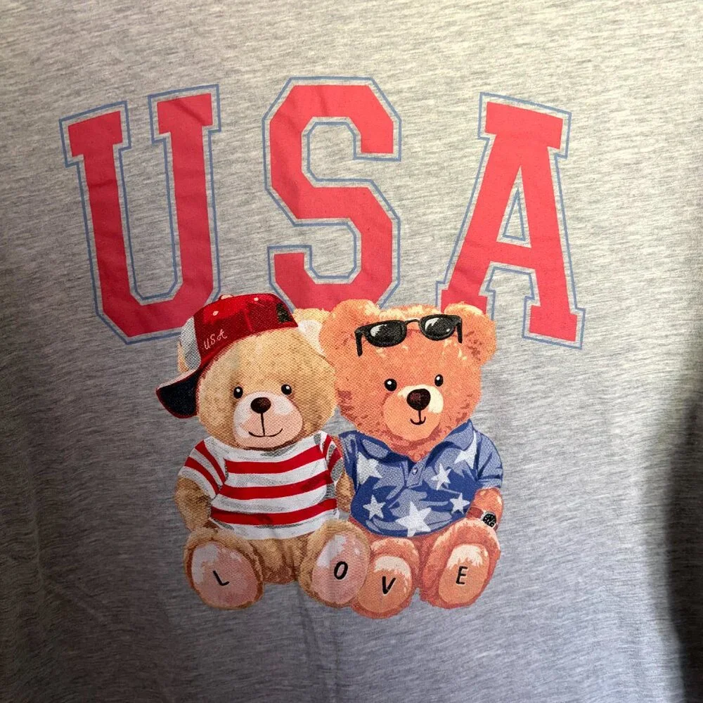 Torrid Classic Fit T-shirt USA 4th of July Bears Plus Size 4 - Picture 3 of 8